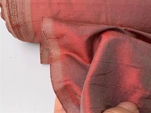 Thaisilke - smukt changerende dyb brændt rød, cauton roc