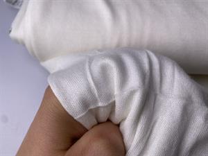 Viscosejersey med uld - ecru og dejlig blød