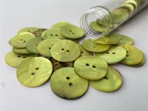 Perlemorsknap - pistaciegrøn, 22 mm
