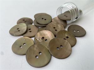 Perlemorsknap - gråbrun, 23 mm