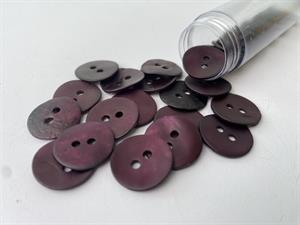 Perlemorsknap - aubergine, 18 mm