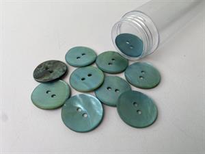Perlemorsknap - turkis, 18 mm