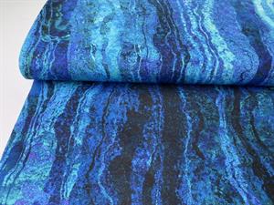 Patchwork stof - stonehenge marble i blå toner