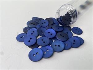 Perlemorsknap - kongeblå, 13 mm