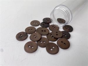 Perlemorsknap - chokoladebrun, 13 mm