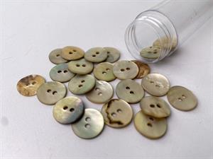Perlemorsknap - beige, 13 mm