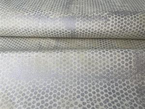 Coated canvas / voksdug - fløde med flot sølvmønster