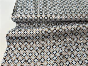 Fastvævet viscose - daisy chain blue / navy