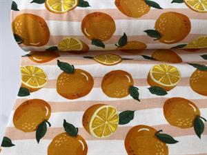 Bomuldsjersey - lækre appelsiner