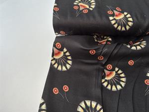 Fastvævet viscose - smukke blomster vifter