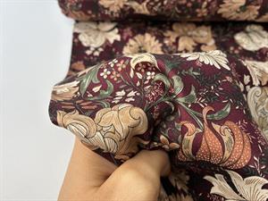 Fastvævet viscose - bordeaux bloom