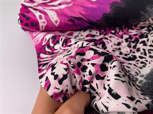 Viscosejersey - pink leo