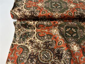 Fastvævet viscose - retro paisley