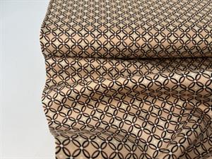 Fastvævet viscose - daisy chain beige / brown