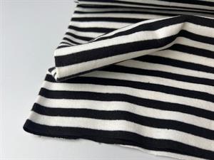 Rib - stribet i sort og hvid, 10 mm