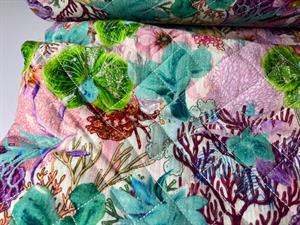 Fastvævet quiltet stof - bambino emerald fantasy