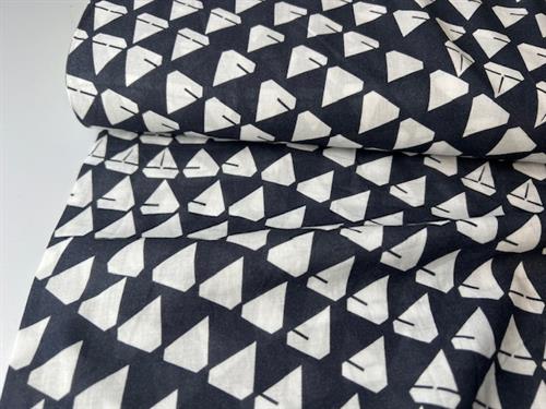 Fastvævet bomuld - fint grafisk mønster