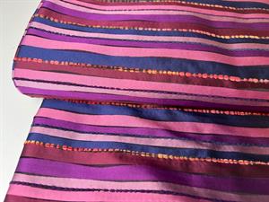 Fastvævet - lækre striber i lilla toner