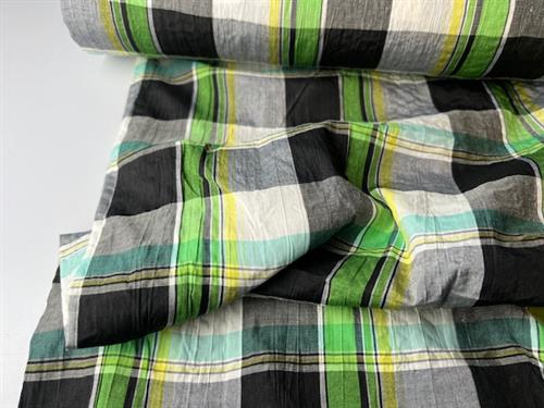 Fastvævet bomuld - let crepet med fine tern