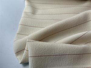 Crepet viscose - ecru med micro striber