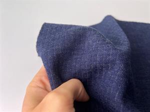 Undertøjsuld med bomuld - navy melange drop needle