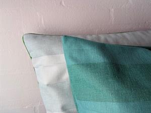 Dekostof - mørklægning, tasker og puder, turquoise big stripes