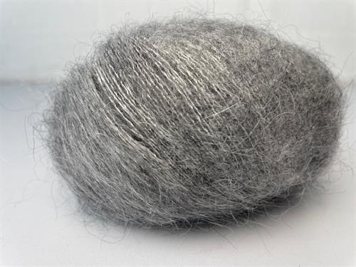 Essentials super kid / silk mohair - meleret mørkegrå tone, udgår