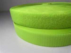 Velcrobånd - neon grøn i 3,8 cm bredde, ca. 25 m