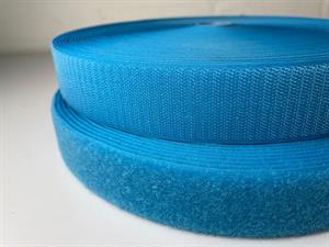 Velcrobånd - turkis i 3,8 cm bredde, ca. 25 m