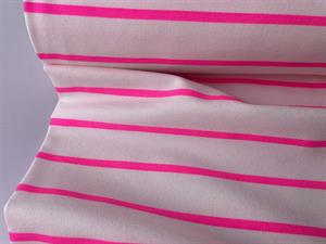 French terry - neonpinke striber