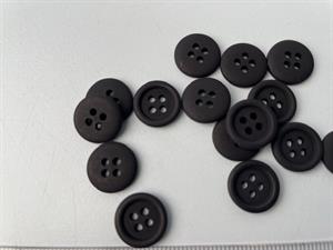 Helt rør med 50 knapper - lille fin, sort, mat knap 12 mm