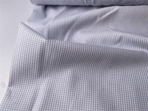 Skjortepoplin - små fine tern i sart blå