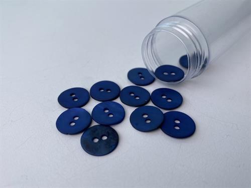 Perlemorsknap - kongeblå, 11 mm