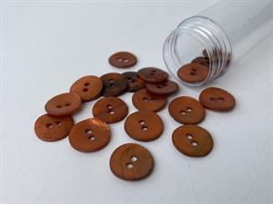 Perlemorsknap - terracotta, 12 mm