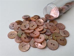 Perlemorsknap - lyserød, 12 mm