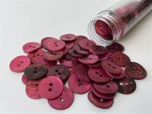 Perlemorsknap - fuchsia , 15 mm