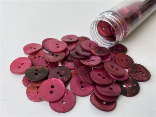 Perlemorsknap - fuchsia , 15 mm
