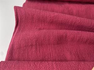 Vævet hør/bomuld - stenvasket i fuchsia