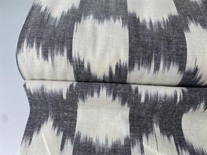 Fastvævet bomuld - cotton ikat grey / ecru