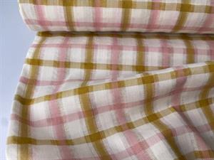 Fastvævet bomuld - bæk og bølge med flotte garnfarvede tern