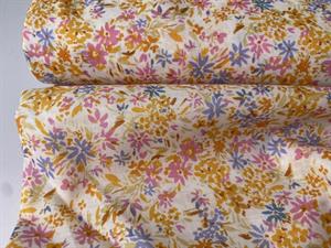 Fastvævet bomuldsvoile - små og yndige blomster