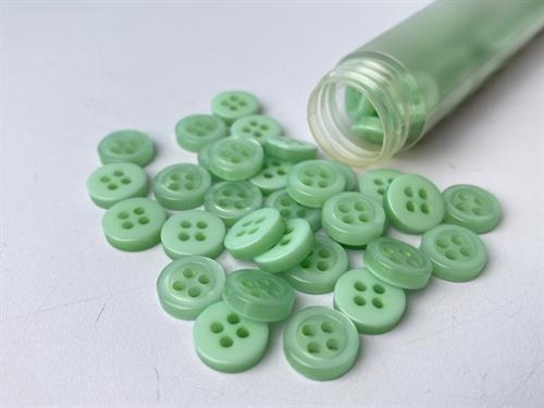 Skjorteknap - klassisk, blank og mintgrøn, 10 mm