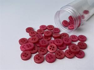 Skjorteknap - klassisk, blank og fuchsia, 10 mm