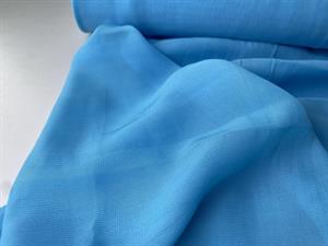 Fastvævet chiffon - aqua blue