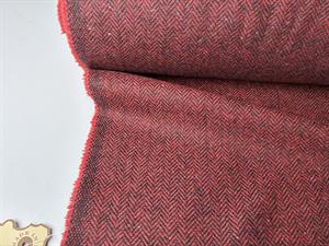 Beklædningsuld - rosso scuro herringbone