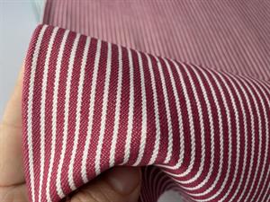 Mælkedrenge stribet denim - fineste striber i varm rød