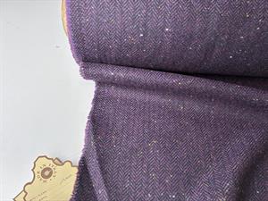 Beklædningsuld - viola scuro herringbone