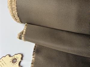 Diagonalvævet silke med viscose - deluxe golden / black