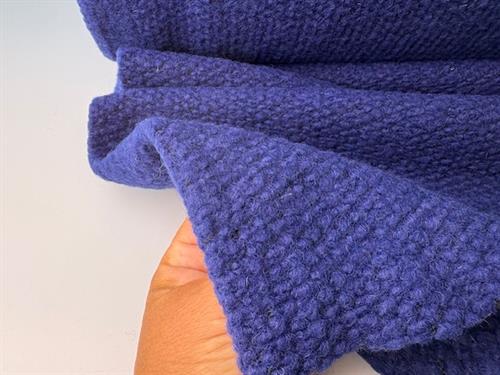 Heavy knitted wool mix - fantastisk lækker struktur i ultramarin
