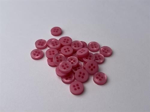 Skjorteknap - klassisk, blank og barbiepink, 10 mm